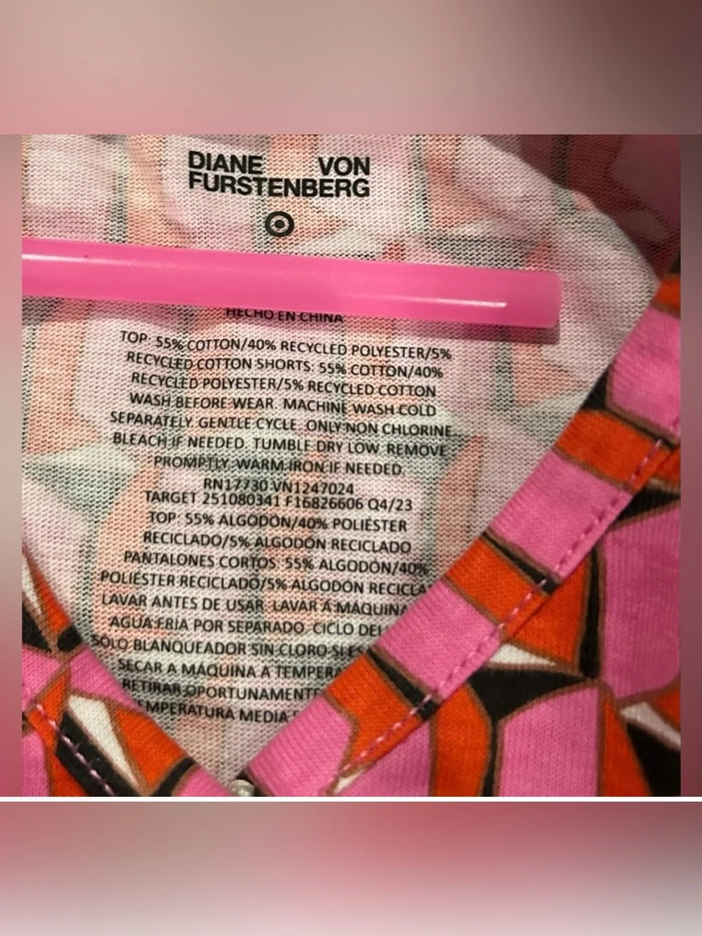 Diane von Furstenberg for Target Baby Dress Set Pink Geo 0-3M NWT